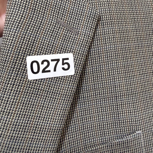 Ralph Lauren 46R Wool Glen Plaid Sport Coat Blazer Mens brown gray black - Picture 14 of 14